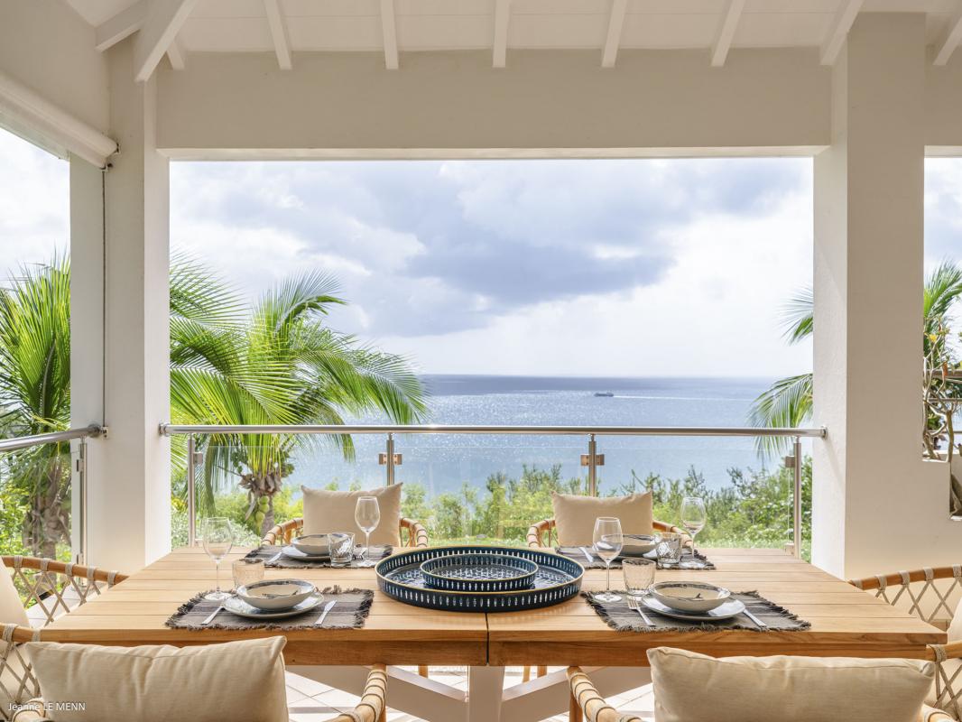 12 Villa à louer piscine vue mer Grand Case Saint Martin_terrasse